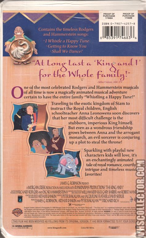 The king and i 1999 vhs. Things To Know About The king and i 1999 vhs. 